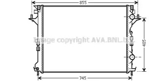 Радиатор, охлаждение двигателя AVA QUALITY COOLING RT2421