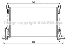 Радиатор, охлаждение двигателя AVA QUALITY COOLING RT2623