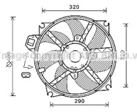 Вентилятор, охлаждение двигателя AVA QUALITY COOLING RT7563