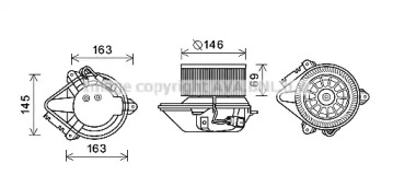 Электродвигатель, вентиляция салона AVA QUALITY COOLING RT8584