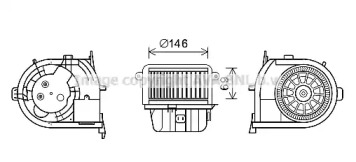 Электродвигатель, вентиляция салона AVA QUALITY COOLING RT8591