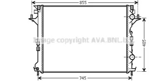 Радиатор, охлаждение двигателя AVA QUALITY COOLING RTA2421