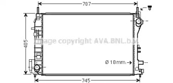 Радиатор, охлаждение двигателя AVA QUALITY COOLING SB2077