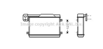 Теплообменник, отопление салона AVA QUALITY COOLING SB6013