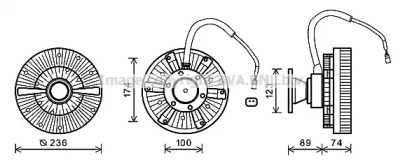 Сцепление, вентилятор радиатора AVA QUALITY COOLING SCC029