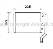 Теплообменник, отопление салона AVA QUALITY COOLING SU6111