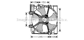 Вентилятор, охлаждение двигателя AVA QUALITY COOLING SU7508