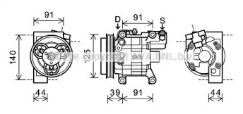 Компрессор, кондиционер AVA QUALITY COOLING SUK082