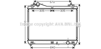 Радиатор, охлаждение двигателя AVA QUALITY COOLING SZ2103