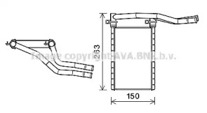 Теплообменник, отопление салона AVA QUALITY COOLING SZ6146