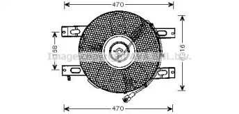 Вентилятор, охлаждение двигателя AVA QUALITY COOLING SZ7508