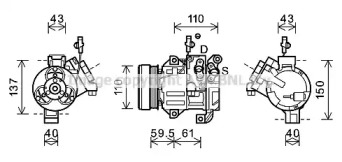 Компрессор AVA QUALITY COOLING SZK129