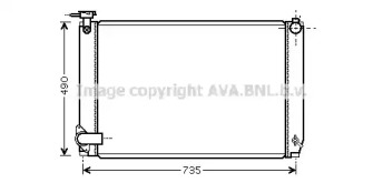 Радиатор, охлаждение двигателя AVA QUALITY COOLING TO2462