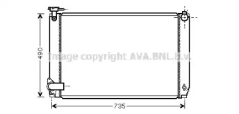 Радиатор, охлаждение двигателя AVA QUALITY COOLING TO2463