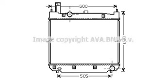 Радиатор, охлаждение двигателя AVA QUALITY COOLING TO2471