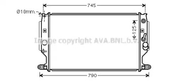 Радиатор, охлаждение двигателя AVA QUALITY COOLING TO2704