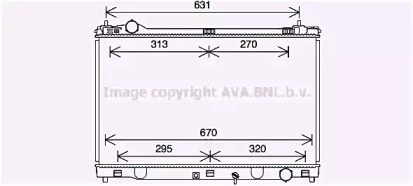 Радиатор, охлаждение двигателя AVA QUALITY COOLING TO2729