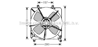 Вентилятор, охлаждение двигателя AVA QUALITY COOLING TO7509