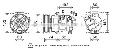 Компрессор AVA QUALITY COOLING TOK607