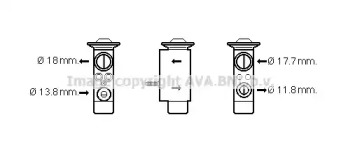 Расширительный клапан, кондиционер AVA QUALITY COOLING VO1162