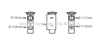 Расширительный клапан, кондиционер AVA QUALITY COOLING VO1181