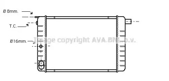 Радиатор, охлаждение двигателя AVA QUALITY COOLING VO2046