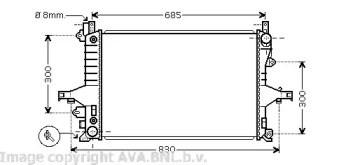 Радиатор, охлаждение двигателя AVA QUALITY COOLING VO2115