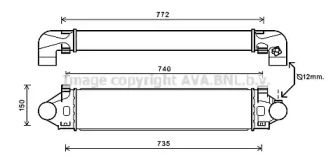 Интеркулер AVA QUALITY COOLING VO4190