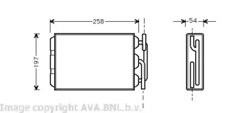 Теплообменник, отопление салона AVA QUALITY COOLING VO6042