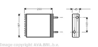 Теплообменник, отопление салона AVA QUALITY COOLING VO6066