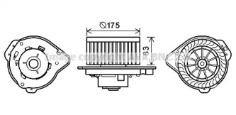 Электродвигатель, вентиляция салона AVA QUALITY COOLING VO8174