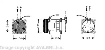 Компрессор AVA QUALITY COOLING VOK052