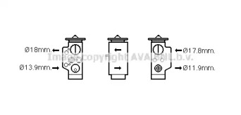 Клапан AVA QUALITY COOLING VW1348