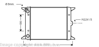 Радиатор, охлаждение двигателя AVA QUALITY COOLING VW2013