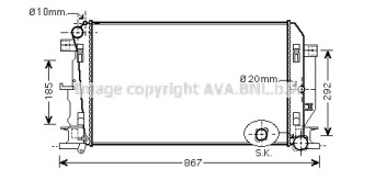 Теплообменник AVA QUALITY COOLING VW2271