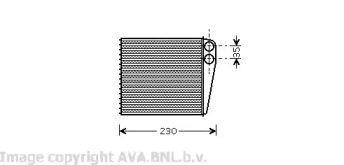 Теплообменник, отопление салона AVA QUALITY COOLING VW6229