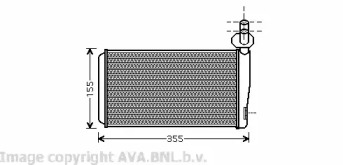 Теплообменник, отопление салона AVA QUALITY COOLING VW6259