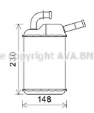 Теплообменник, отопление салона AVA QUALITY COOLING VW6355