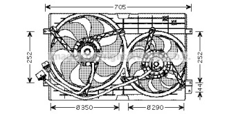 Вентилятор AVA QUALITY COOLING VW7508