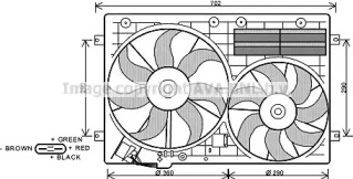 Вентилятор AVA QUALITY COOLING VW7529