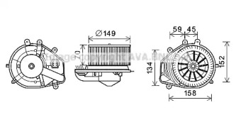 Электродвигатель AVA QUALITY COOLING VW8353