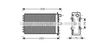 Теплообменник, отопление салона AVA QUALITY COOLING VWA6239