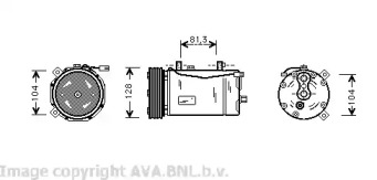 Компрессор, кондиционер AVA QUALITY COOLING VWK164