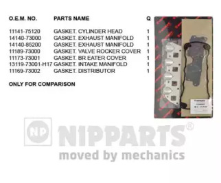 Комплект прокладок NIPPARTS J1248003