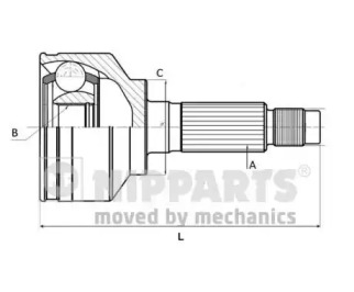 Шарнирный комплект, приводной вал NIPPARTS J2824014