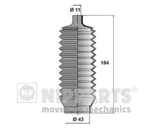 Комплект пыльника NIPPARTS J2845000