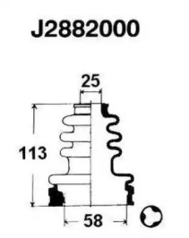 Комплект пыльника NIPPARTS J2882000