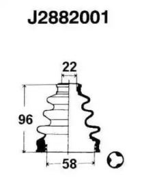 Комплект пыльника NIPPARTS J2882001