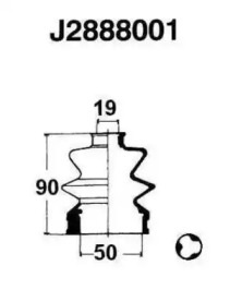 Комплект пыльника NIPPARTS J2888001