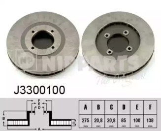 Тормозной диск NIPPARTS J3300100